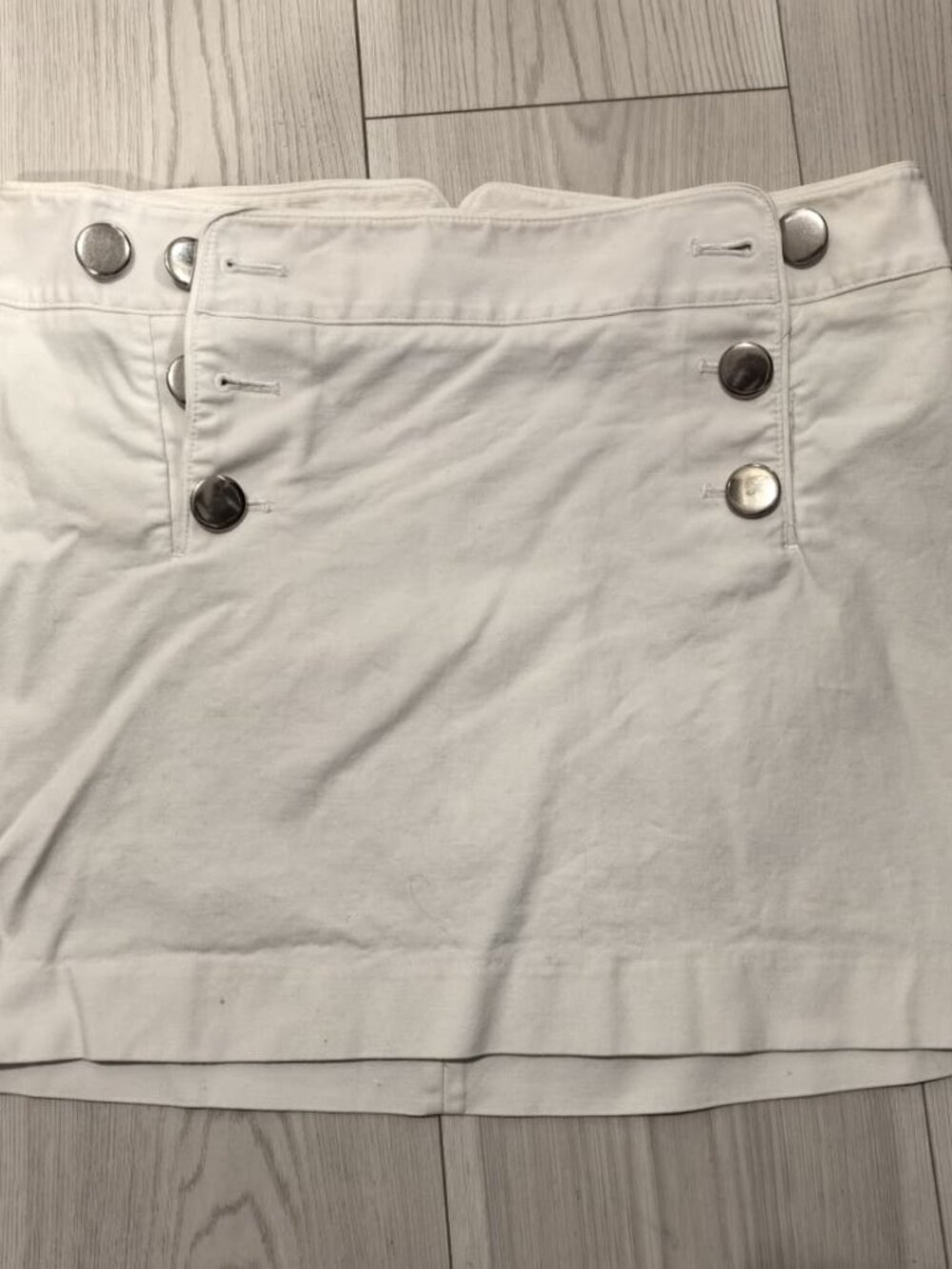 Vintage Express Design Studio White Double Breasted Mini Skirt Sailor Core - 8